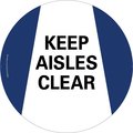 Superior Mark Floor Sign, Rubber, Keep Aisles Clear, 17.5in RFS0297